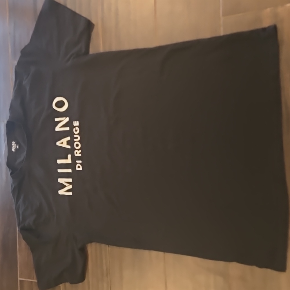 Milano Di Rouge Black Signature Tee Sz M - Picture 3 of 6